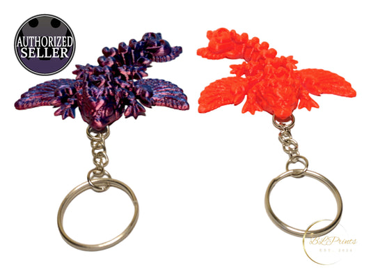 Mystical Elegance! Articulated Heart Dragon Keychain | Articulating Heart Dragon Keychain | Dragon Keychain | Heart Keychain | Gift Idea