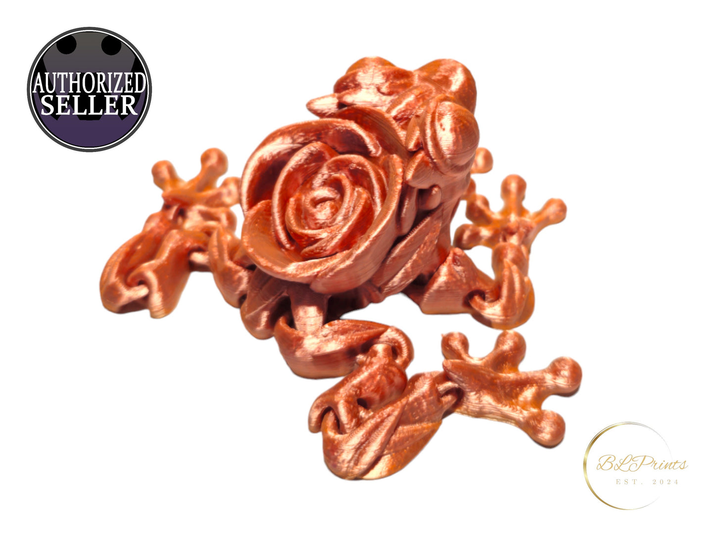 Articulating Rose Frog | Fidget Toy | Rose Frog Fidget | 3D Printed Rose Frog | Flexi Rose Frog | Great Valentines Day Gift