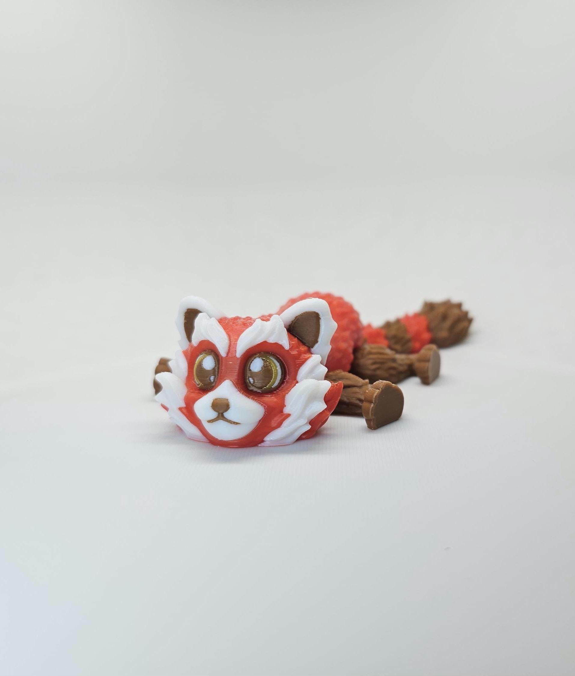 Articulated 3D Printed Red Panda Toy | Moveable Desk Buddy | Fun Home Decor | Gift For Her