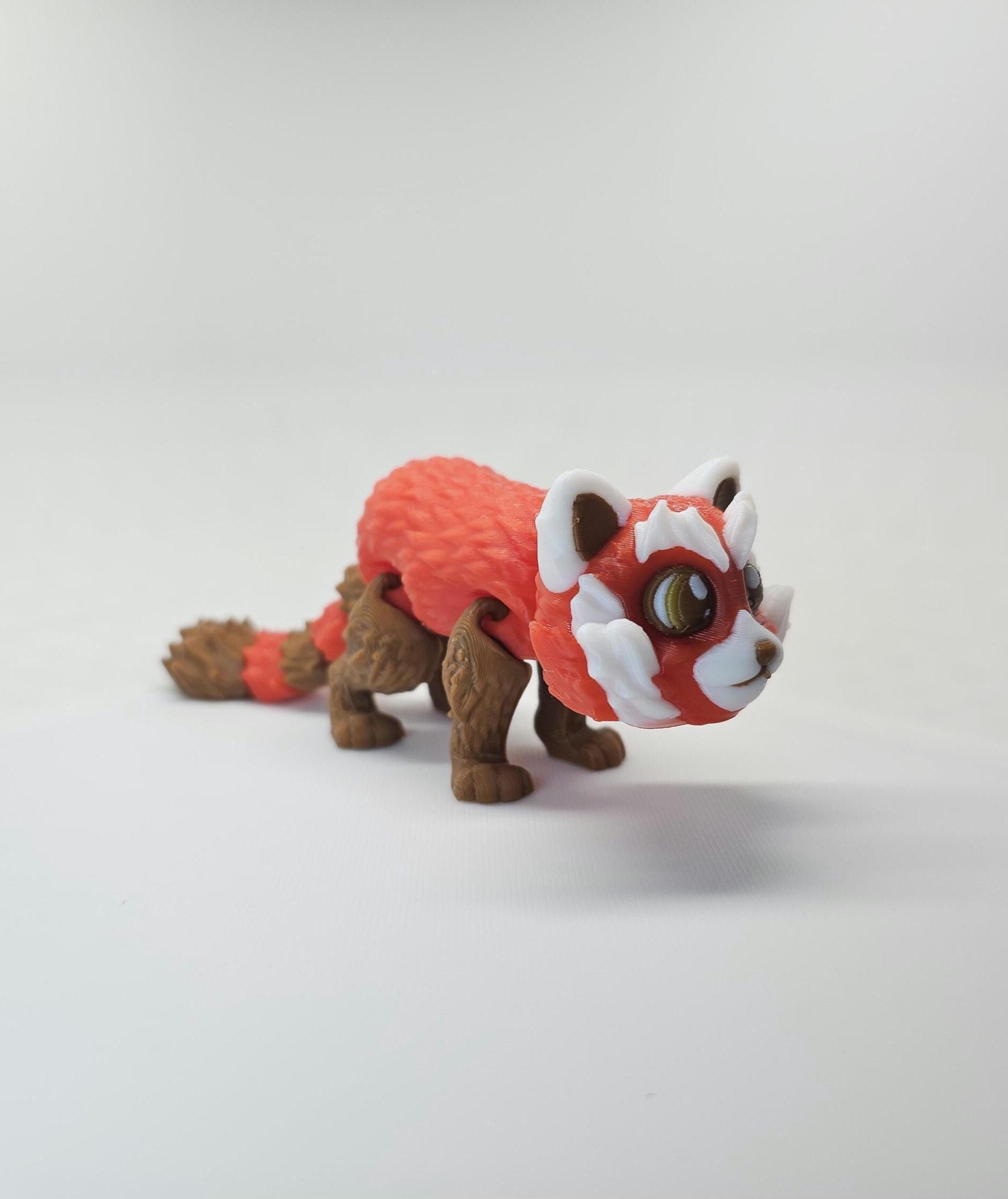Articulated 3D Printed Red Panda Toy | Moveable Desk Buddy | Fun Home Decor | Gift For Her