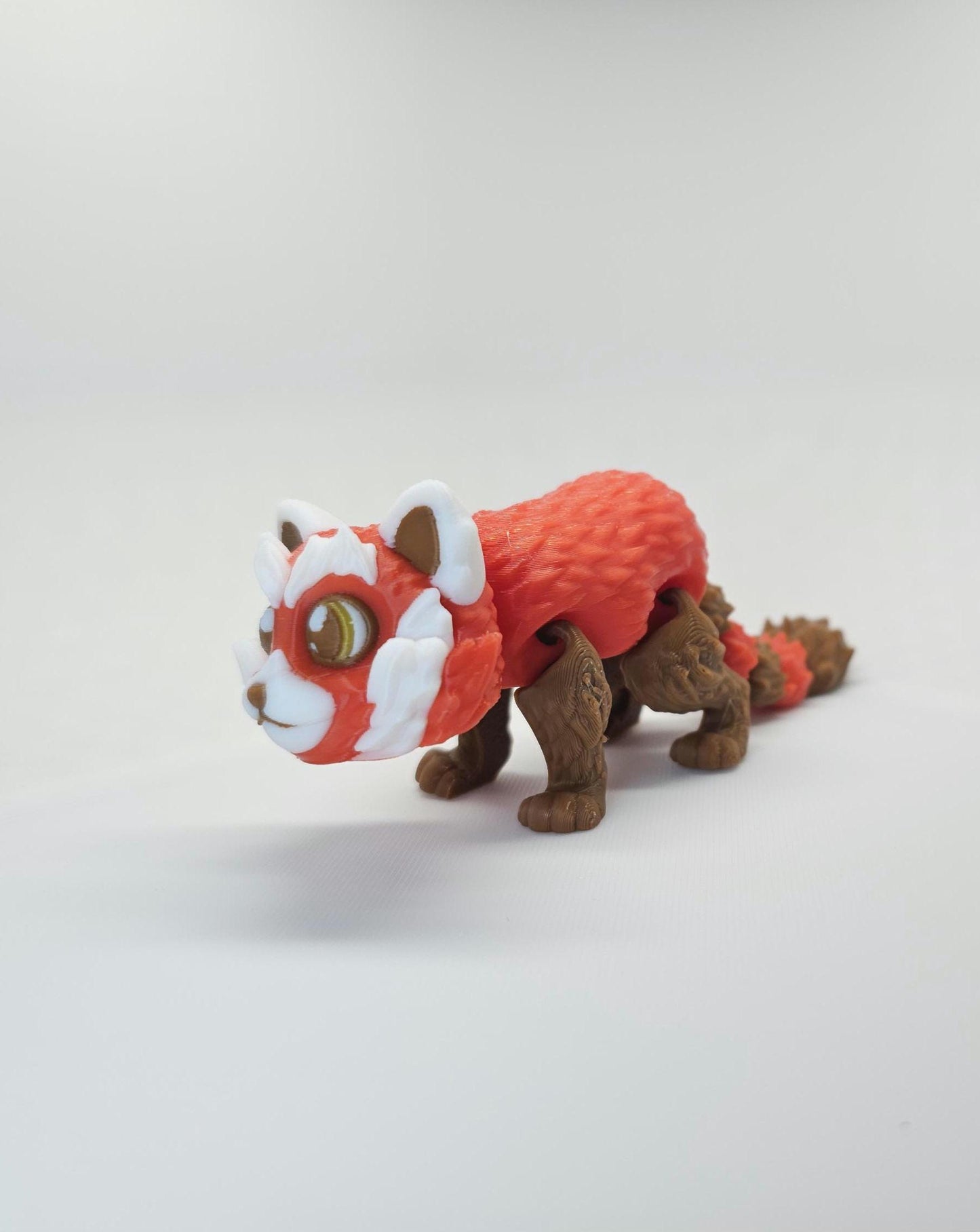 Articulated 3D Printed Red Panda Toy | Moveable Desk Buddy | Fun Home Decor | Gift For Her