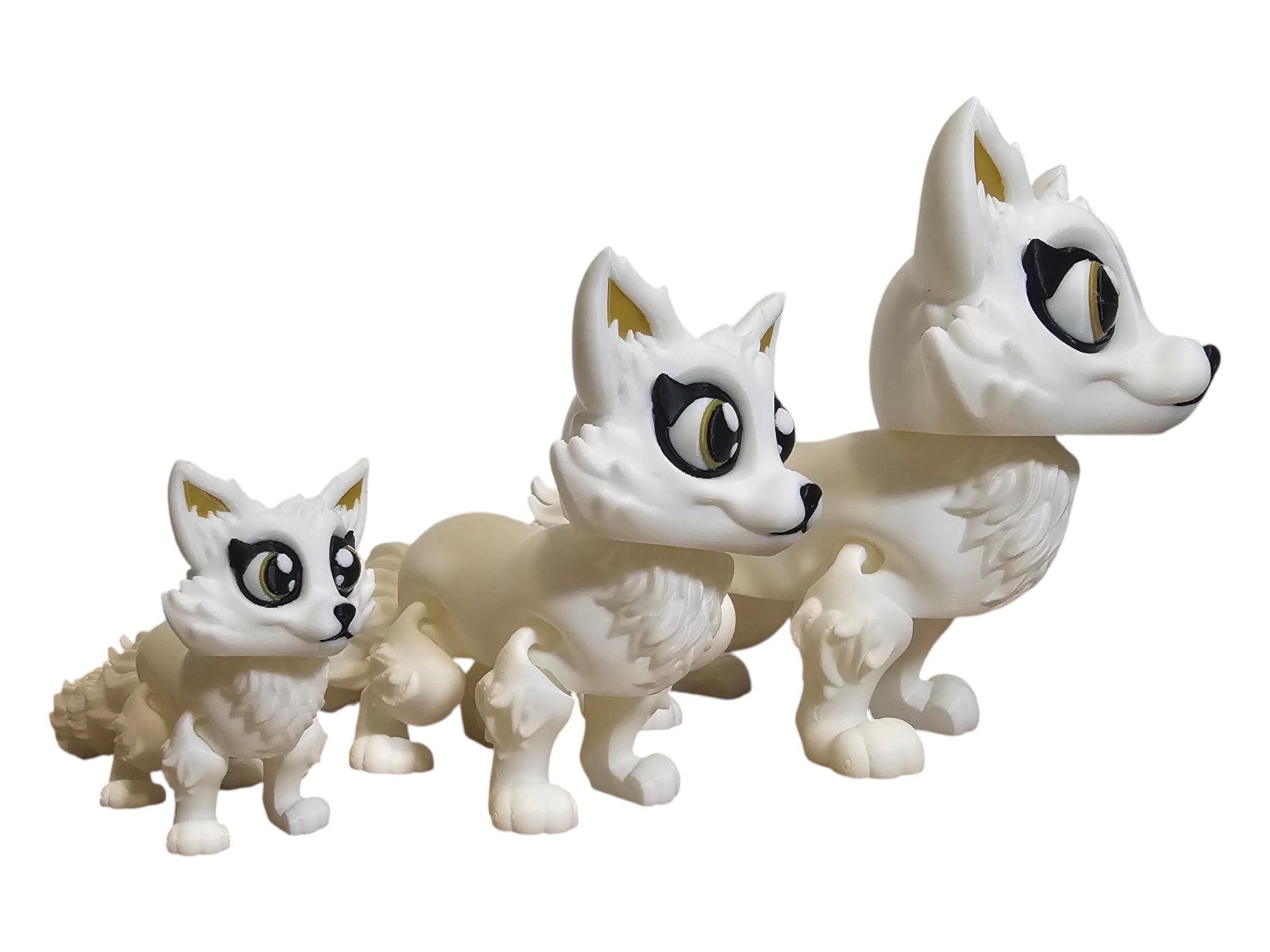 Cute and Playful Arctic Fox Desk Buddy - Great for Stress Relief