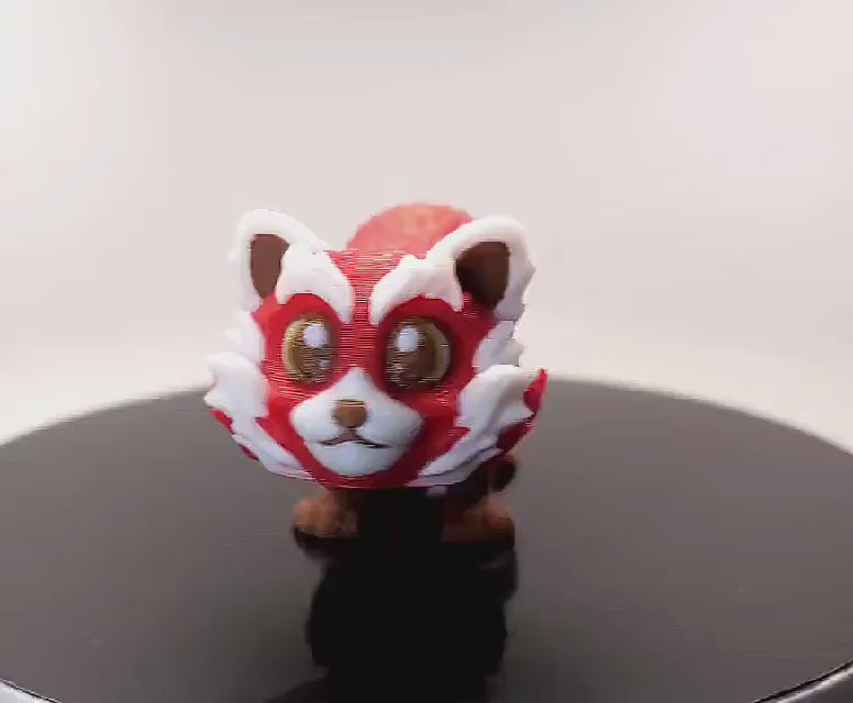 Articulated 3D Printed Red Panda Toy | Moveable Desk Buddy | Fun Home Decor | Gift For Her