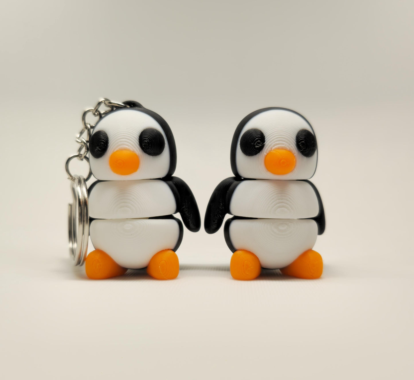 Adorable 3D Printed Animals - Flexi Penguin Keychain - Perfect Gift for Animal Lovers!