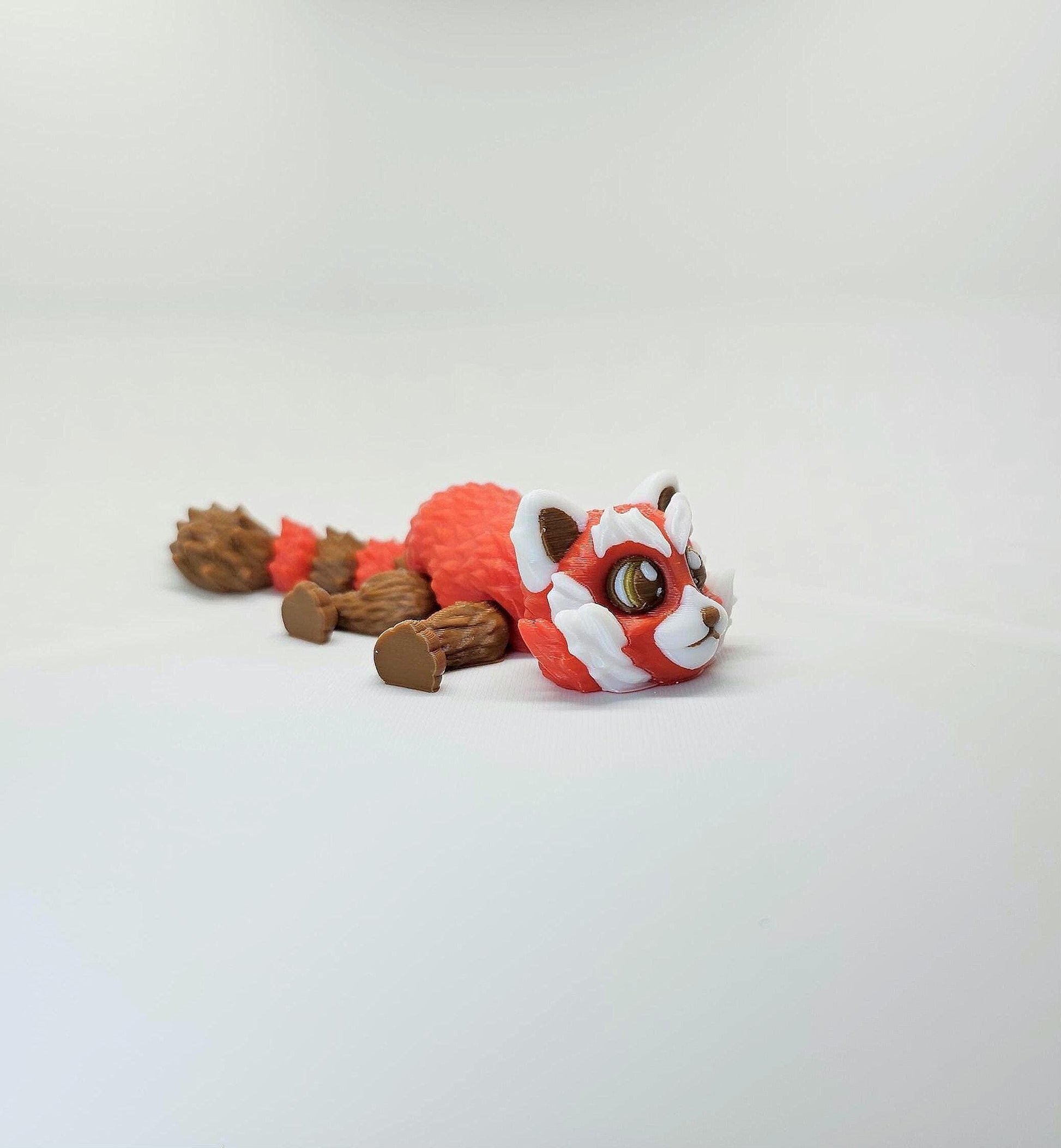 Articulated 3D Printed Red Panda Toy | Moveable Desk Buddy | Fun Home Decor | Gift For Her