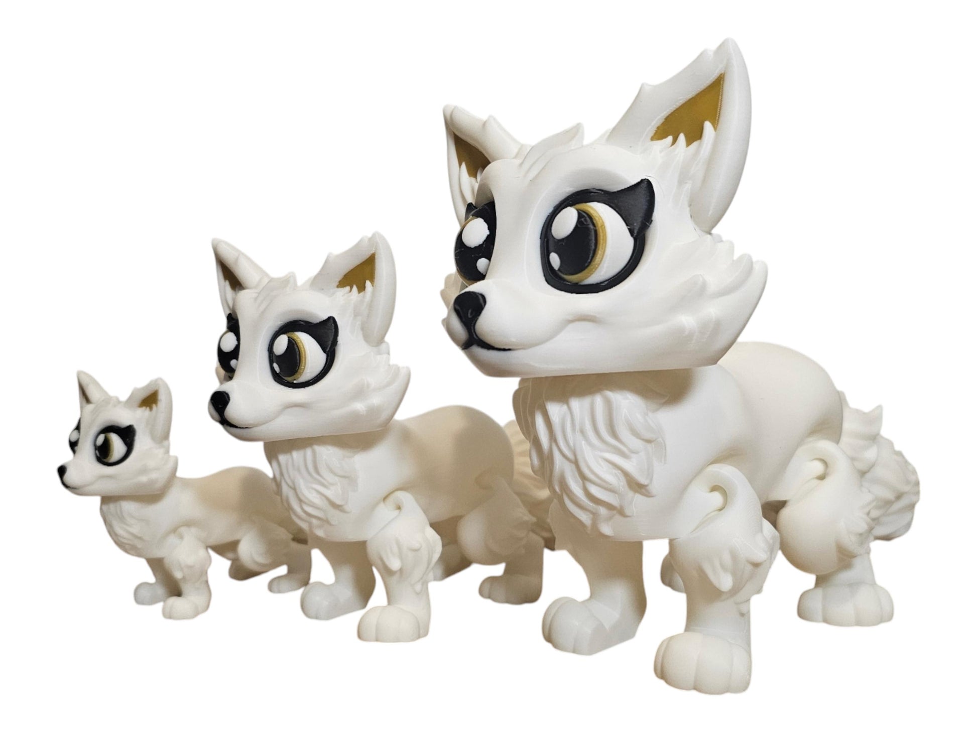 Cute and Playful Arctic Fox Desk Buddy - Great for Stress Relief
