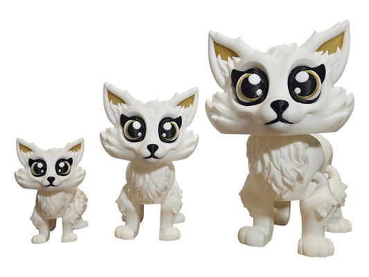 Cute and Playful Arctic Fox Desk Buddy - Great for Stress Relief