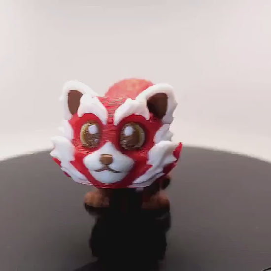 Articulated 3D Printed Red Panda Toy | Moveable Desk Buddy | Fun Home Decor | Gift For Her